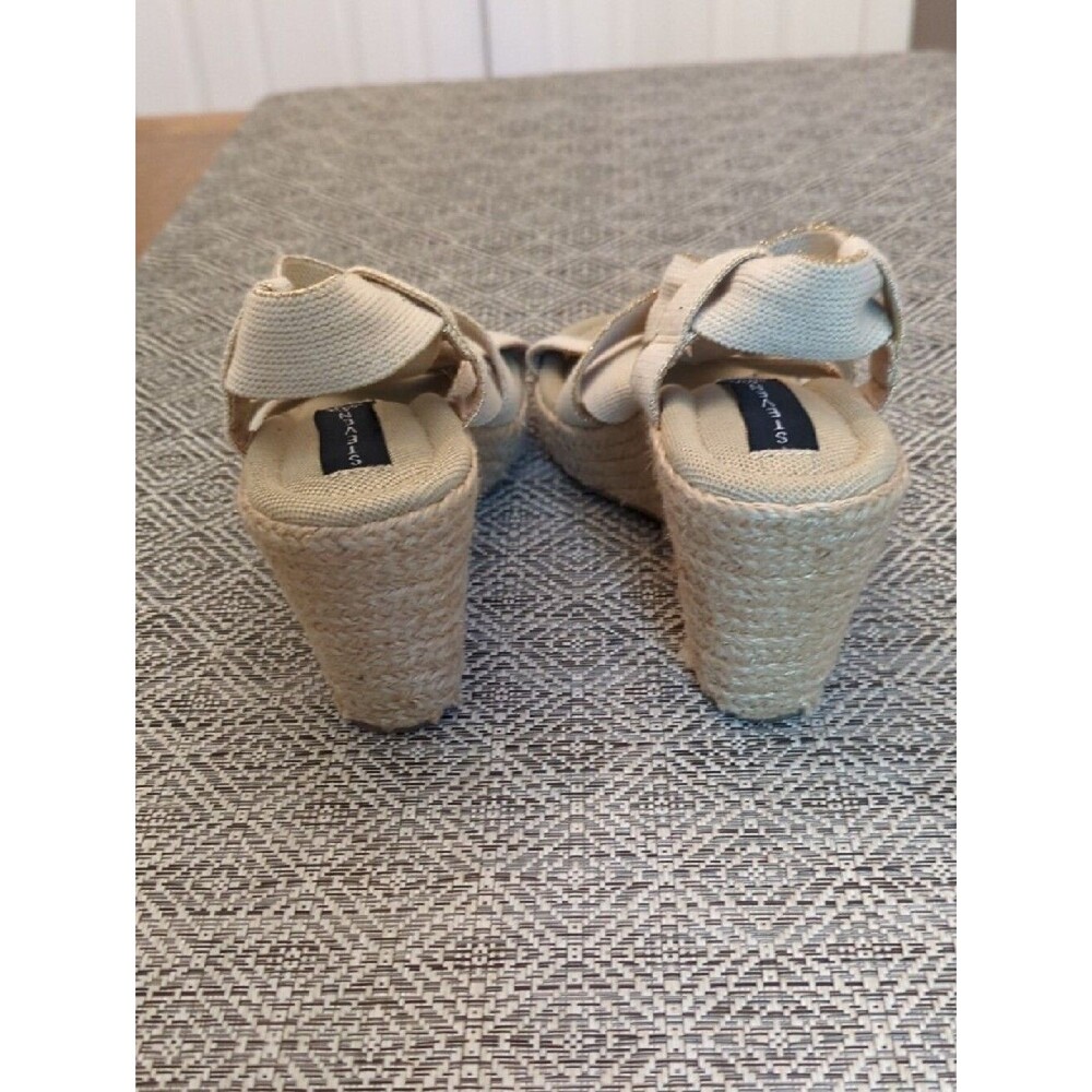 Steve Madden Janenn Neutral Beige/Cream Espadrille Wedge Sandals Size 8 - Picture 8 of 8